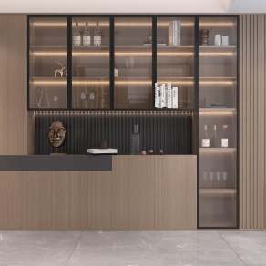 现代酒柜3D模型下载